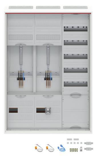 Striebel & John DA37CG Komplettschrank mit APZ 3-Punkt 1100x800mm 2 Zählerplätze + 1 Verteilerfeld 2CPX054287R9999