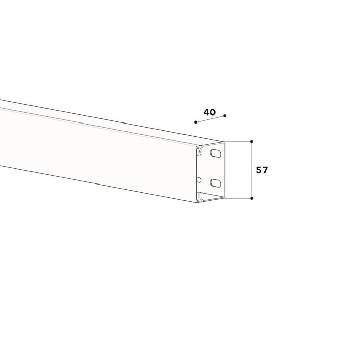 GGK 3638 LFG 40x60-9005 Leitungsführungskanal PVC mit Bodenlochung schwarz GGK 3638 LFG 40x60-9005 Leitungsführungskanal PVC mit Bodenlochung schwarz