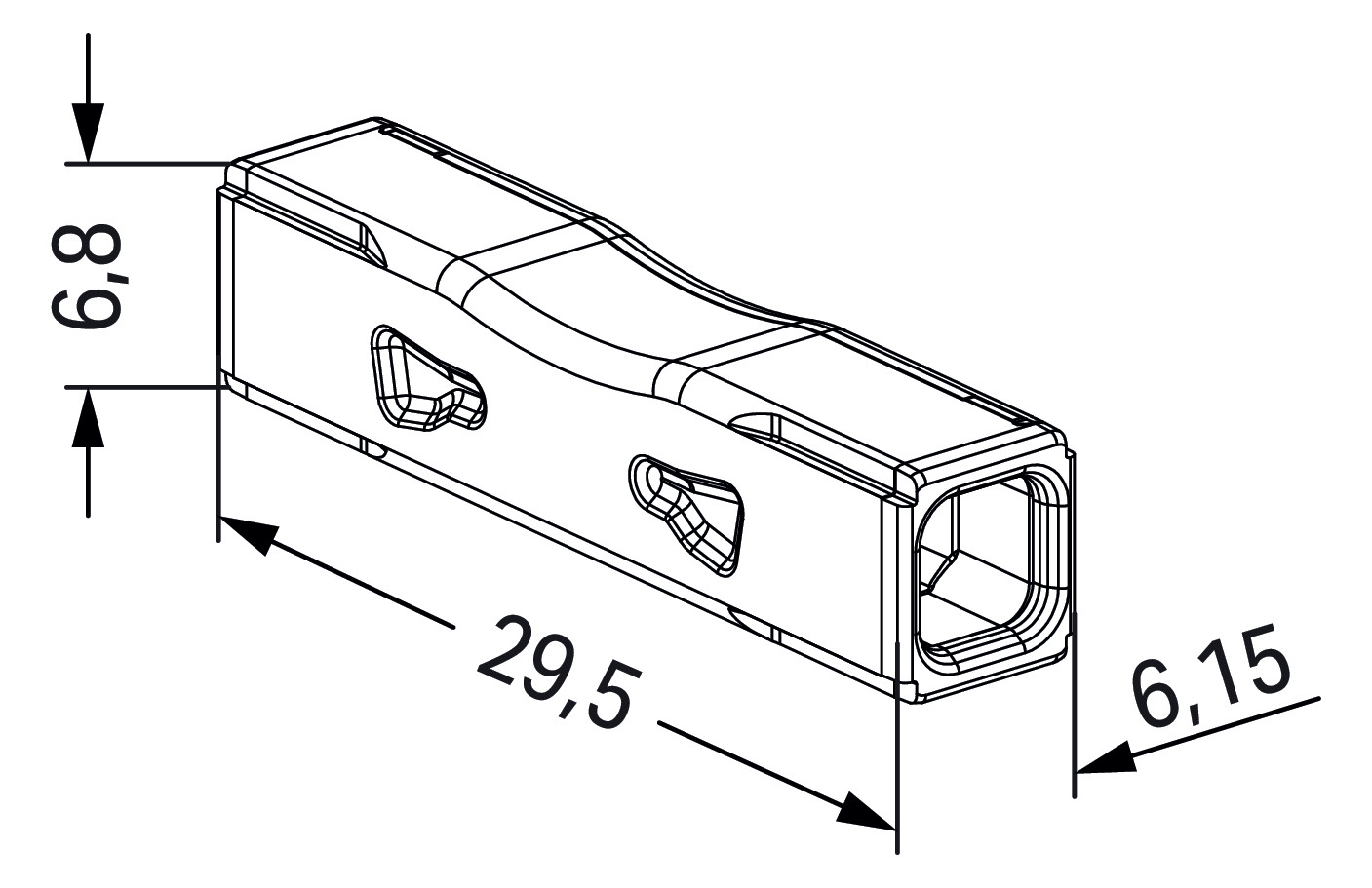 Wago 2773-2401 Durchgangsverbinder zum Stecken max. 4qmm 2 Leiter transparent