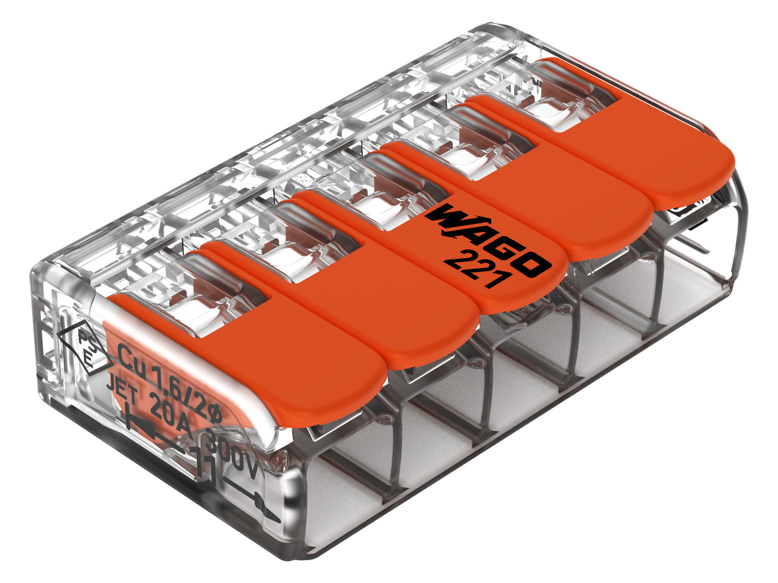 WAGO 221-415 COMPACT-Verbindungsklemme für alle Leiterarten max. 4 mm² WAGO 221-415 COMPACT-Verbindungsklemme für alle Leiterarten max. 4 mm²
