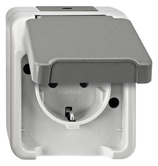 Merten MEG2301-8029 SCHUKO-Steckdose lichtgrau AQUASTAR Merten MEG2301-8029 SCHUKO-Steckdose lichtgrau AQUASTAR