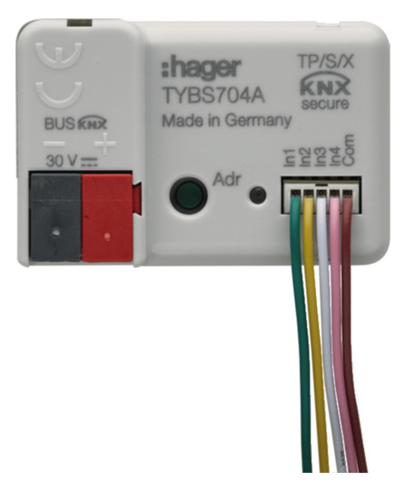 Hager TYBS704A Binäreingang 4-fach KNX Secure UP Hager TYBS704A Binäreingang 4-fach KNX Secure UP