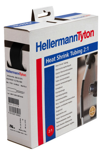 HellermannTyton 300-30950 HIS-PACK-9.5/4.7-PO-X-BK 5m Warmschrumpfschlauch 2:1 HellermannTyton 300-30950 HIS-PACK-9.5/4.7-PO-X-BK 5m Warmschrumpfschlauch 2:1