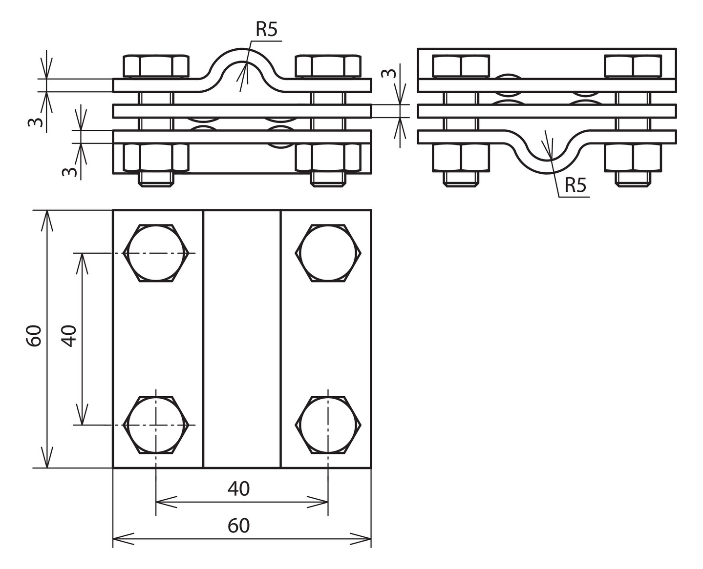 Dehn 319209 Kreuzstück V4A Edelstahl zur Verbindung von Runddraht 8–10 mm Dehn 319209 Kreuzstück V4A Edelstahl zur Verbindung von Runddraht 8–10 mm