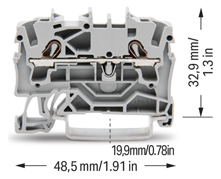 WAGO 2002-1201 2-Leiter-Durchgangsklemme 2,5mm² für Anwendungen Ex e II geeignet WAGO 2002-1201 2-Leiter-Durchgangsklemme 2,5mm² für Anwendungen Ex e II geeignet