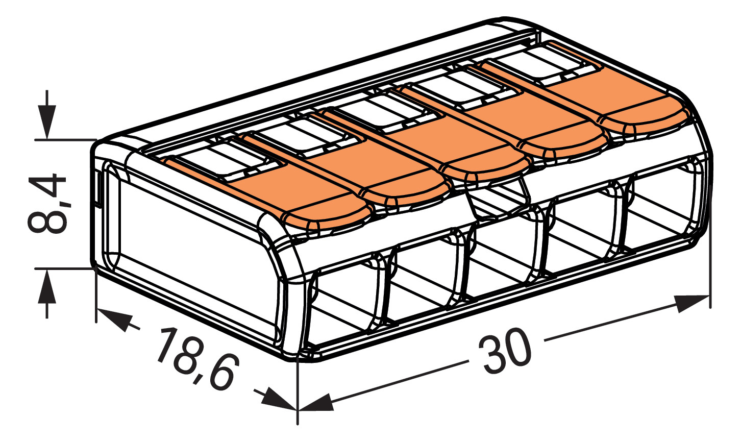 WAGO 221-415 COMPACT-Verbindungsklemme für alle Leiterarten max. 4 mm² WAGO 221-415 COMPACT-Verbindungsklemme für alle Leiterarten max. 4 mm²