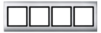Merten 400460 AQUADESIGN-Rahmen 4-fach aluminium Merten 400460 AQUADESIGN-Rahmen 4-fach aluminium