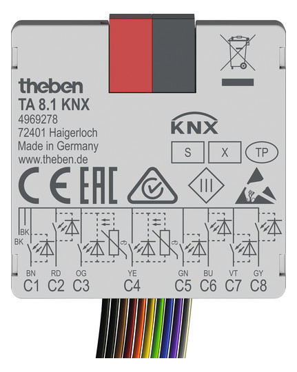 Theben 4969278 TA 8.1 KNX KNX-Tasterschnittstelle Theben 4969278 TA 8.1 KNX KNX-Tasterschnittstelle