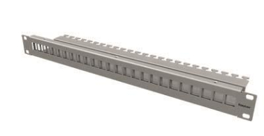 EasyLan CKVPL0101E fixLink Panel 19" 24 Port leer Tief 155mm RAL 7035 Keystone EasyLan CKVPL0101E fixLink Panel 19" 24 Port leer Tief 155mm RAL 7035 Keystone
