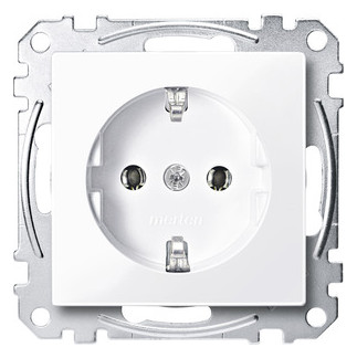 Merten MEG2301-0325 SCHUKO-Steckdose Steckklemmen aktivweiß glänzend System M Merten MEG2301-0325 SCHUKO-Steckdose Steckklemmen aktivweiß glänzend System M