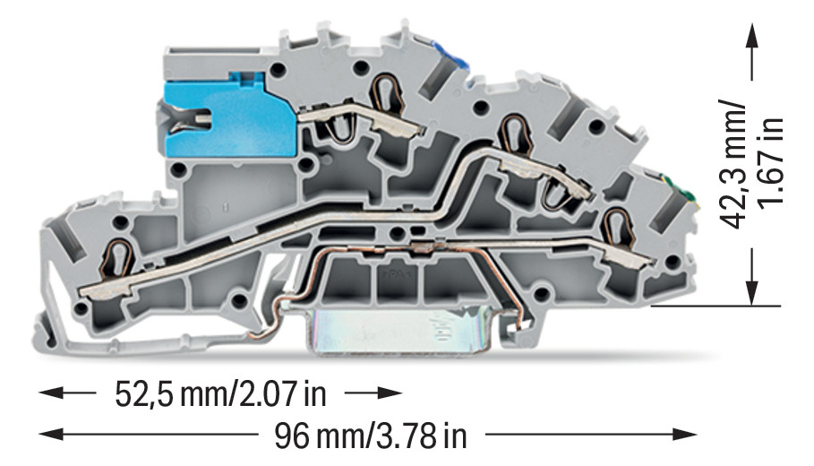 WAGO 2003-7641 Installationsetagenklemme mit N-Trennschlitten NT/L/PE grau WAGO 2003-7641 Installationsetagenklemme mit N-Trennschlitten NT/L/PE grau