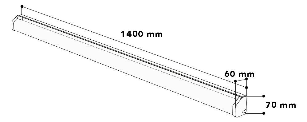 GGK 14346 Kabelbändiger 60x70 Set alpinweiß inkl 1 Paar Endstücke