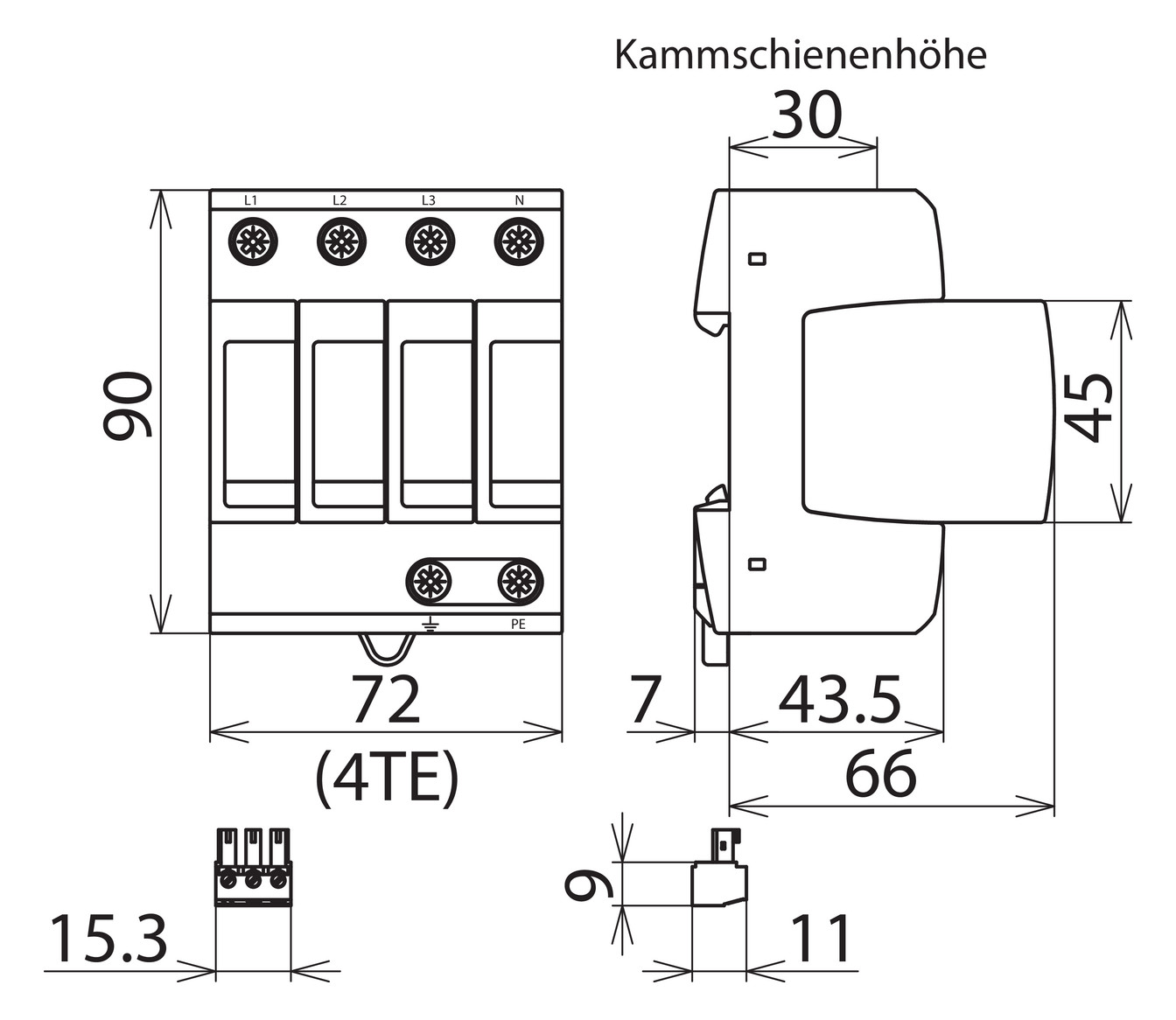 Dehn 952405 Überspannungsableiter Typ 2 DEHNguard M