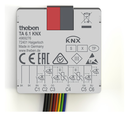 Theben 4969276 TA 6.1 KNX KNX-Tasterschnittstelle Theben 4969276 TA 6.1 KNX KNX-Tasterschnittstelle