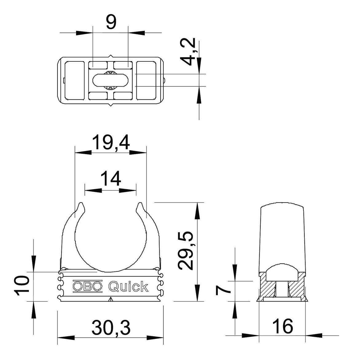 OBO Bettermann 2149010 2955 M20 Quick-Schelle PP lichtgrau RAL7035 OBO Bettermann 2149010 2955 M20 Quick-Schelle PP lichtgrau RAL7035