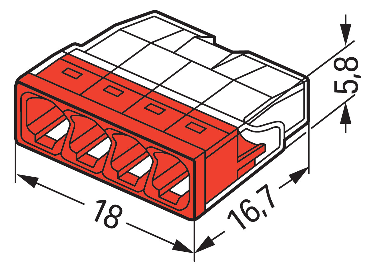 WAGO 2273-204 COMPACT-Verbindungsdosenklemme für eindrähtige Leiter max.2,5mm² WAGO 2273-204 COMPACT-Verbindungsdosenklemme für eindrähtige Leiter max.2,5mm²