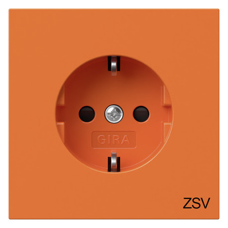 Gira 4453709 SCHUKO-Steckdose mit erhöhtem Berührungsschutz ZSV Flächenschalter orange Gira 4453709 SCHUKO-Steckdose mit erhöhtem Berührungsschutz ZSV Flächenschalter orange