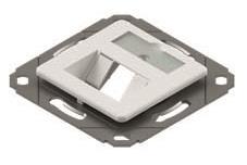 EasyLan CKVD1D1 designfähige Modulaufnahme leer mit Zentralplatte 2 fach RAL9010 EasyLan CKVD1D1 designfähige Modulaufnahme leer mit Zentralplatte 2 fach RAL9010