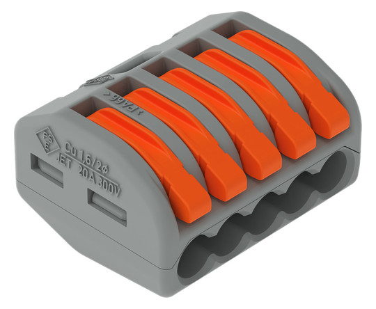 WAGO 222-415 CLASSIC-Verbindungsklemme für alle Leiterarten max. 4 mm² grau WAGO 222-415 CLASSIC-Verbindungsklemme für alle Leiterarten max. 4 mm² grau
