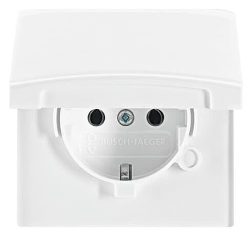 Busch-Jaeger 20 EUGK-34-101 SCHUKO® Steckdosen-Einsatz mit Klappdeckel alpinweiß 2CKA002064A0289 Busch-Jaeger 20 EUGK-34-101 SCHUKO® Steckdosen-Einsatz mit Klappdeckel alpinweiß 2CKA002064A0289