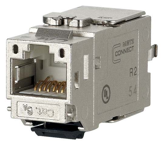 Metz Connect 130B21-E Modul K Cat 6A 180° Jack Class EA 500 MHz Keystone Metz Connect 130B21-E Modul K Cat 6A 180° Jack Class EA 500 MHz Keystone