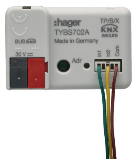 Hager TYBS702A Binäreingang 2-fach KNX Secure UP Hager TYBS702A Binäreingang 2-fach KNX Secure UP