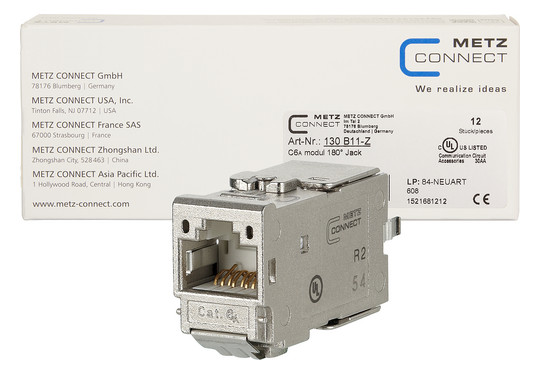 Metz Connect 130B11-Z C6Amodul 180° Jack Umverpackung a 12 Stück Metz Connect 130B11-Z C6Amodul 180° Jack Umverpackung a 12 Stück