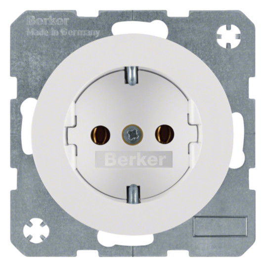 Berker 47432089 Steckdose SCHUKO R.1 R.3 polarweiß glänzend Berker 47432089 Steckdose SCHUKO R.1 R.3 polarweiß glänzend