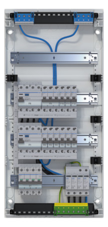 Hager VA48BV2 Kleinverteiler volta APV 4x12PLE IP30 bestückt & verdrahtet Hager VA48BV2 Kleinverteiler volta APV 4x12PLE IP30 bestückt & verdrahtet