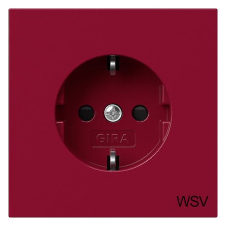 Gira 4453708 SCHUKO-Steckdose mit erhöhtem Berührungsschutz WSV Flächenschalter rot Gira 4453708 SCHUKO-Steckdose mit erhöhtem Berührungsschutz WSV Flächenschalter rot