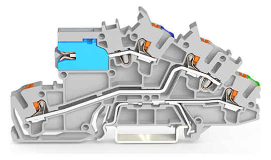 WAGO 2203-7641 Installationsetagenklemme mit N-Trennschlitten NT/L/PE grau WAGO 2203-7641 Installationsetagenklemme mit N-Trennschlitten NT/L/PE grau