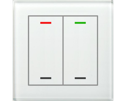 MDT BE-GTL20W.01 Glastaster II Light 2fach RGB-W Weiß Neutral MDT BE-GTL20W.01 Glastaster II Light 2fach RGB-W Weiß Neutral