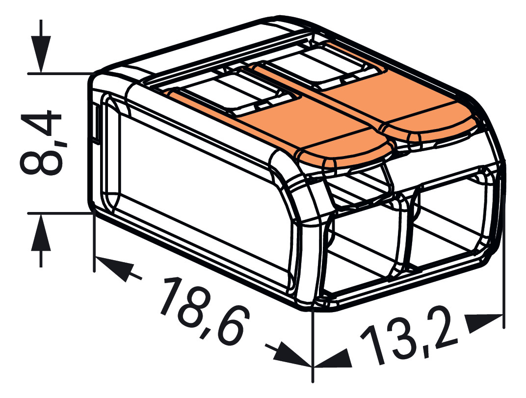 WAGO 221-412 COMPACT-Verbindungsklemme für alle Leiterarten max. 4 mm² WAGO 221-412 COMPACT-Verbindungsklemme für alle Leiterarten max. 4 mm²