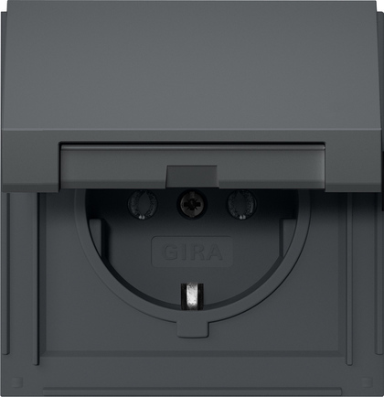 Gira 445467 SCHUKO-Steckdose Klappdeckel Gira TX_44 anthrazit Gira 445467 SCHUKO-Steckdose Klappdeckel Gira TX_44 anthrazit