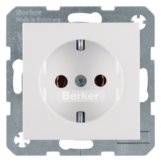 Berker 47438989 Steckdose SCHUKO S.1 B.3 B.7 polarweiß glänzend Berker 47438989 Steckdose SCHUKO S.1 B.3 B.7 polarweiß glänzend