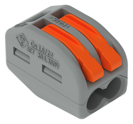WAGO 222-412 CLASSIC-Verbindungsklemme für alle Leiterarten max. 4 mm² grau WAGO 222-412 CLASSIC-Verbindungsklemme für alle Leiterarten max. 4 mm² grau
