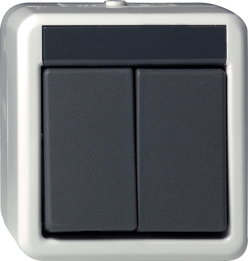 Gira 015530 Wipptaster Serientaster WG AP Grau